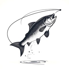 Jumping Salmon Fishing.