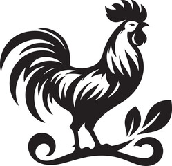 rooster isolated on white background