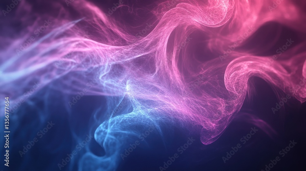 Poster ethereal abstract backdrop featuring pink and blue hues creates a visual symphony of light and shade
