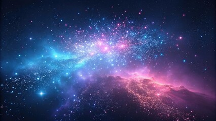 Fototapeta premium Vibrant colorful nebula with stars in deep space.
