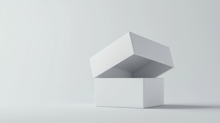 Clean Empty Open Box Design with a Modern Geometric Look Presentation Package and Minimalist Design Mockup