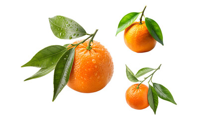 Orange fruit isolated, Fresh fruits collection, Collection set of fruits isolated
