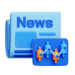 Stock Market News, Business Investment, Stock Market Trading, 3d rendering.