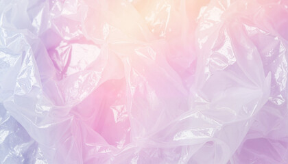 Fototapeta premium Translucent plastic wrap texture reflecting light, artistic composition