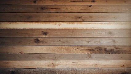 Fototapeta premium Wooden planks in varying shades of brown arranged horizontally create a warm background ideal for interior or exterior design applications.