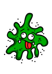 Illustration of a green virus