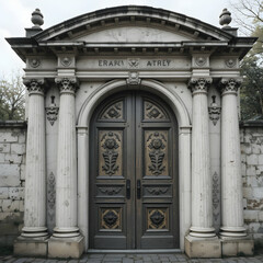 Obraz premium Ornate Stone Gate Entrance Architecture