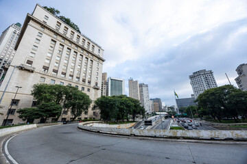 City hall building in downtown Sao Paulo Brazil
