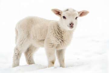 Fototapeta premium sheep in snow