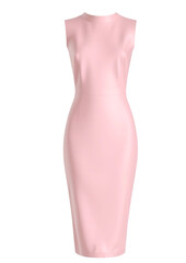 PNG Elegant pink sleeveless Bodycon dress isolated white and transparent background