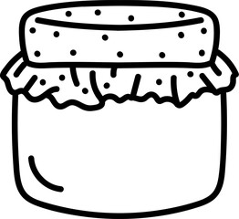 Hand-Drawn Jar with Polka Dot Lid