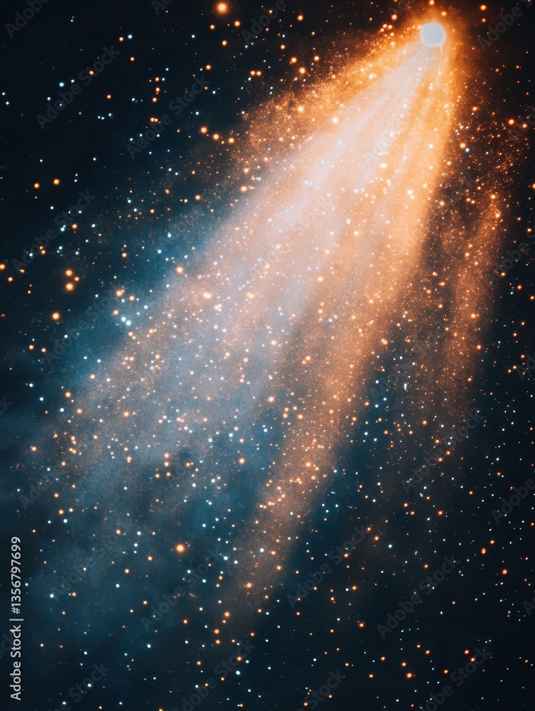 Poster ethereal cosmic radiance illuminating the vastness of space with celestial harmony and astral wonder