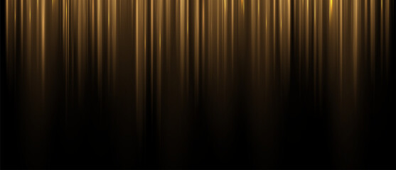 gold vertical lighting lines. lighting effect and sparkle. Luxury design.Vector illustration.scene lighting vertical beams.