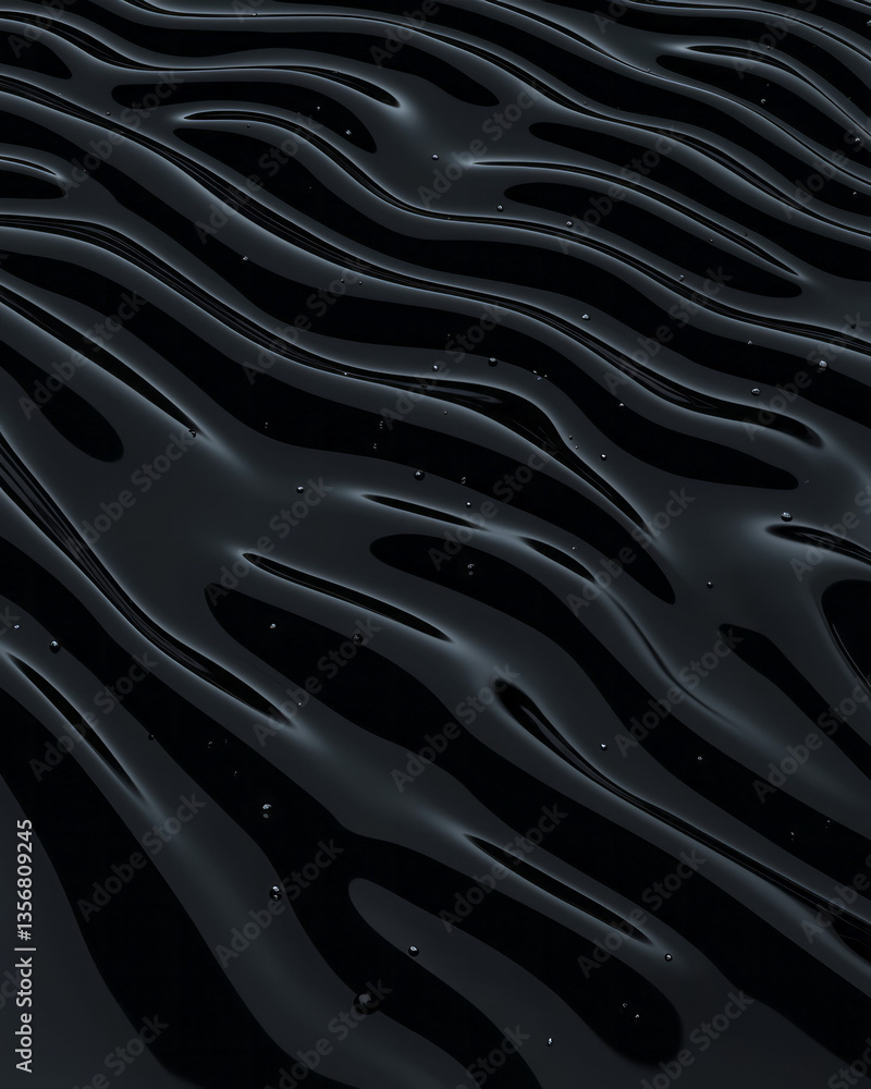 Aufkleber a conceptual digital sea where tech-inspired ripples create endless oscillating illusions of depth