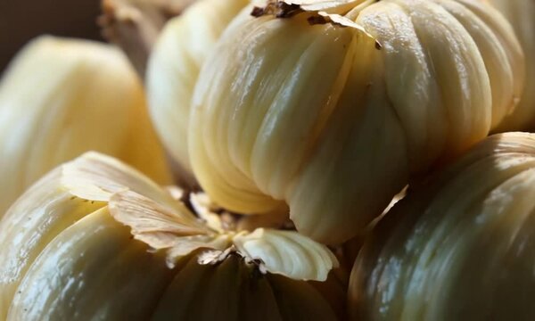 Super close up of garlic