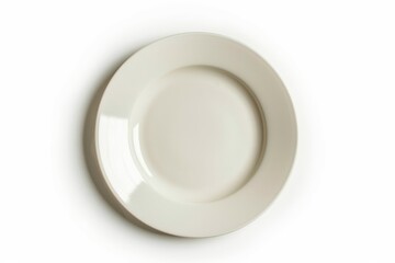 Elegant white plate on isolated background. Neural network AI generated