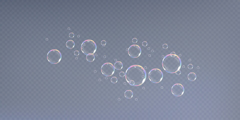  Rainbow Reflections: Realistic Soap Bubbles Collection.