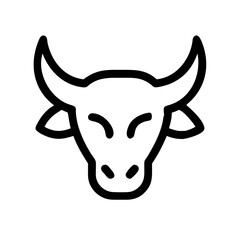 Bull Vector Silhouette on White Background – High-Quality Illustration