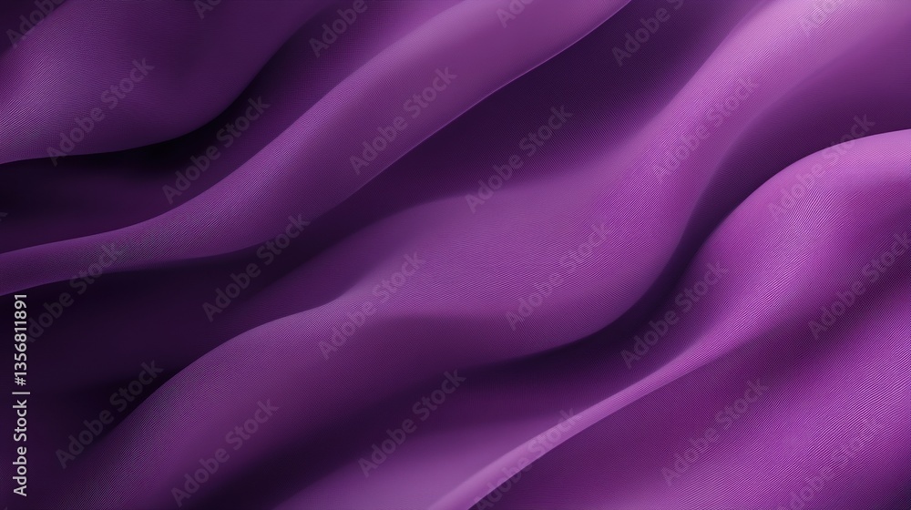 Poster deep purple fabric texture with soft waves