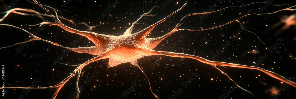 Poster an energetic abstract network of neural paths, pulsating with bright synaptic energy and digital