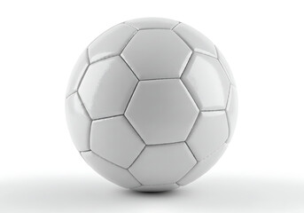 Realistic White Soccer Ball - PNG Image
