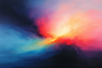 Fototapeta premium A fast-moving burst of blur and brilliance, painted across a dreamy, weightless background,