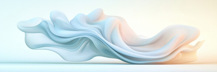 Fototapeta premium A minimalist abstract of motion wrapped in a soft blur, radiating calm energy and graceful