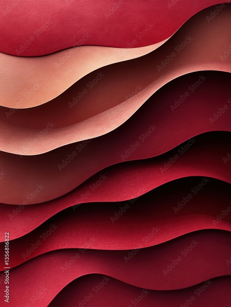 Poster elegant red waves with textured surface create a visually stunning and dynamic background for creati
