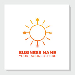 Fototapeta premium Simple Food restaurant logo designs concept vector, food and drink icon design