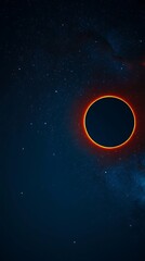 Total Solar Eclipse for Space, Night Sky.