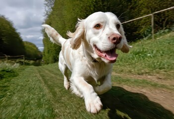 Clumber spaniel dog