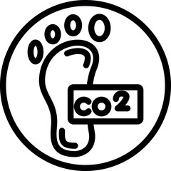 Low Carbon Footprint Symbol Icon