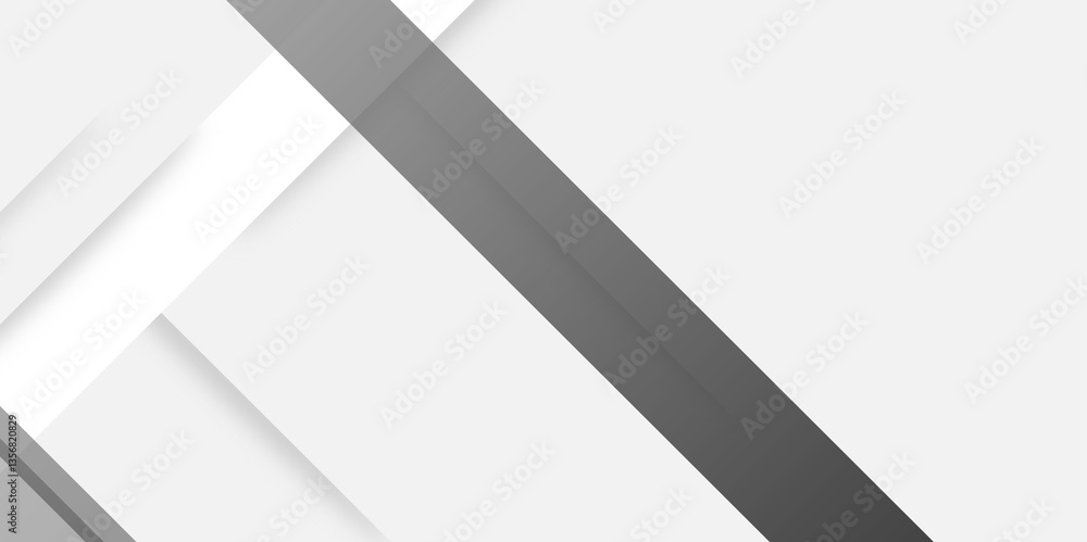 Wall mural white, grey line cut paper abstract background. layer element vector for presentation design. abstra