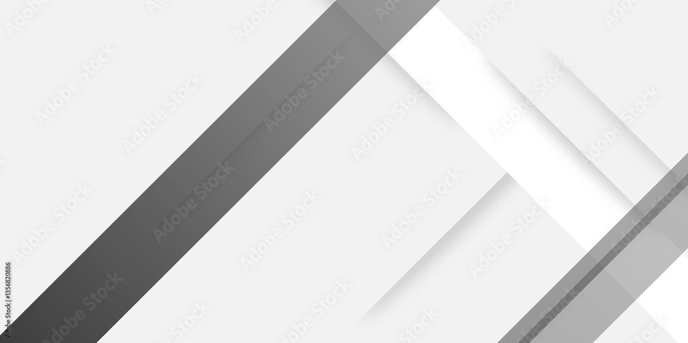 Wall mural white, grey line cut paper abstract background. layer element vector for presentation design. abstra