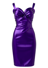 PNG Elegant royal purple satin cocktail dress isolated white and transparent background