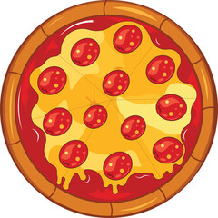 pizza vector illustration on a white background