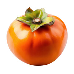 Ripe persimmon fruite isolated on transparent background