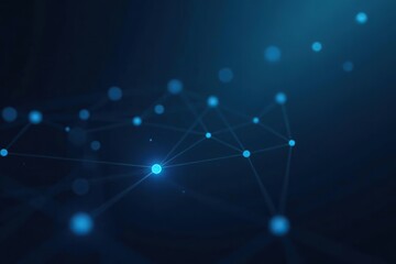 Abstract polygon background with connected dots and lines representing a futuristic network for business, technology, data, and chemical industries,  business,  technology