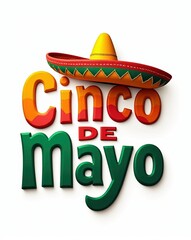 Cinco de Mayo Hand drawn lettering phrase. Design element for poster, postcard