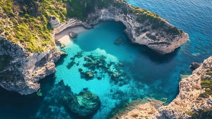 Fototapeta premium aerial view of a tropical island in thailand