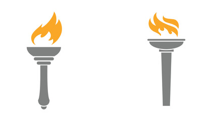 Set fire torch icons
