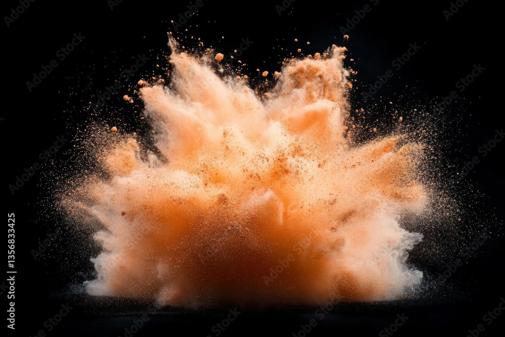 Fototapete colorful explosion of powdered pigment creates dynamic visual impact in an artistic setting