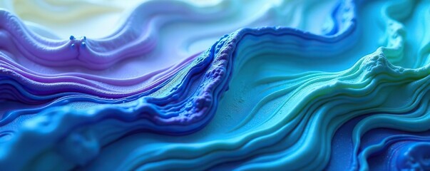 Obraz premium Abstract liquid background with swirling patterns and fluid motion in vibrant shades of blue, green, and purple, swirls, pattern