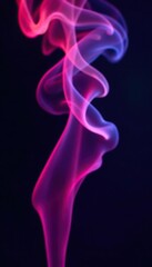 Obraz premium Abstract red, purple, and blue smoke swirls blending together over a black background, smoke, texture