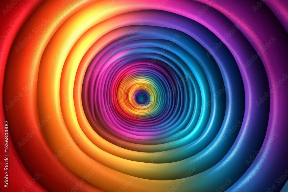 Poster colorful spiral pattern creating a mesmerizing visual experience in vibrant hues