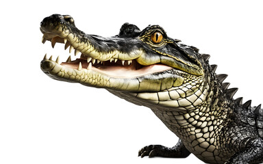 Fototapeta premium Alligator isolated on a empty plain background