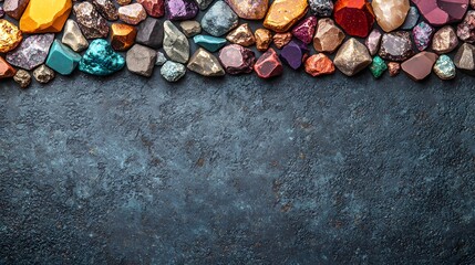 Stunning bunch of colorful rocks displaying natural beauty and fair trade minerals ideal for powerpoint backgrounds