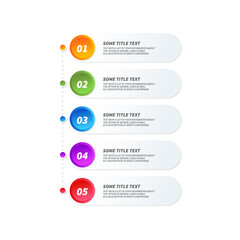 set of vector infographic templates with dotted line for transition