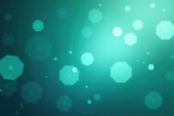 Abstract teal light background with soft glowing bokeh effects,  calming,  soft