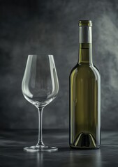 Obraz premium wine bottle and glass